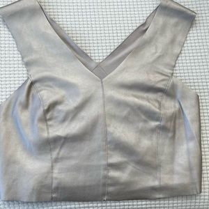 ZARA metallic crop top , used once!